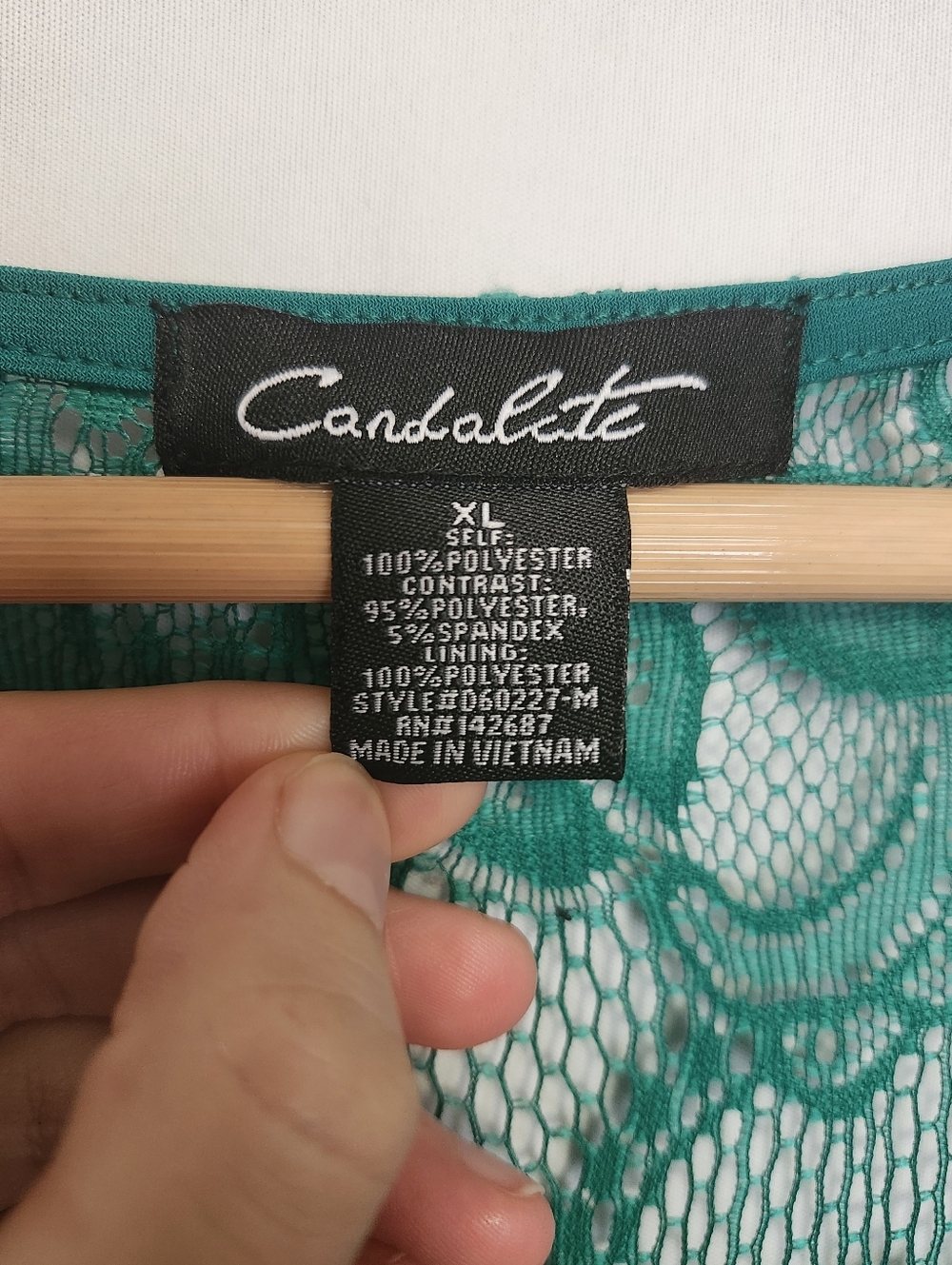 Candalite Emerald Green Lace Maxi Dress Size XL - Picture 4 of 8